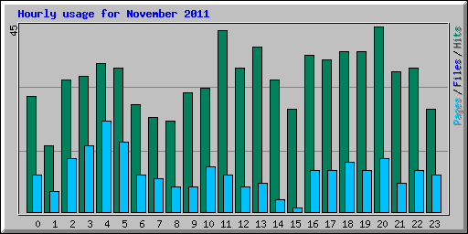 Hourly usage for November 2011